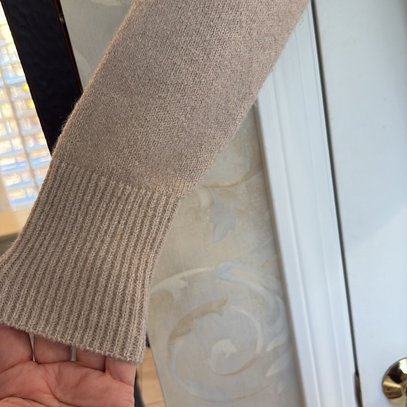 Ann Taylor Festive Beige V-neck Cardigan Sweater with Rhinestone Buttons. EUC - Picture 6 of 9